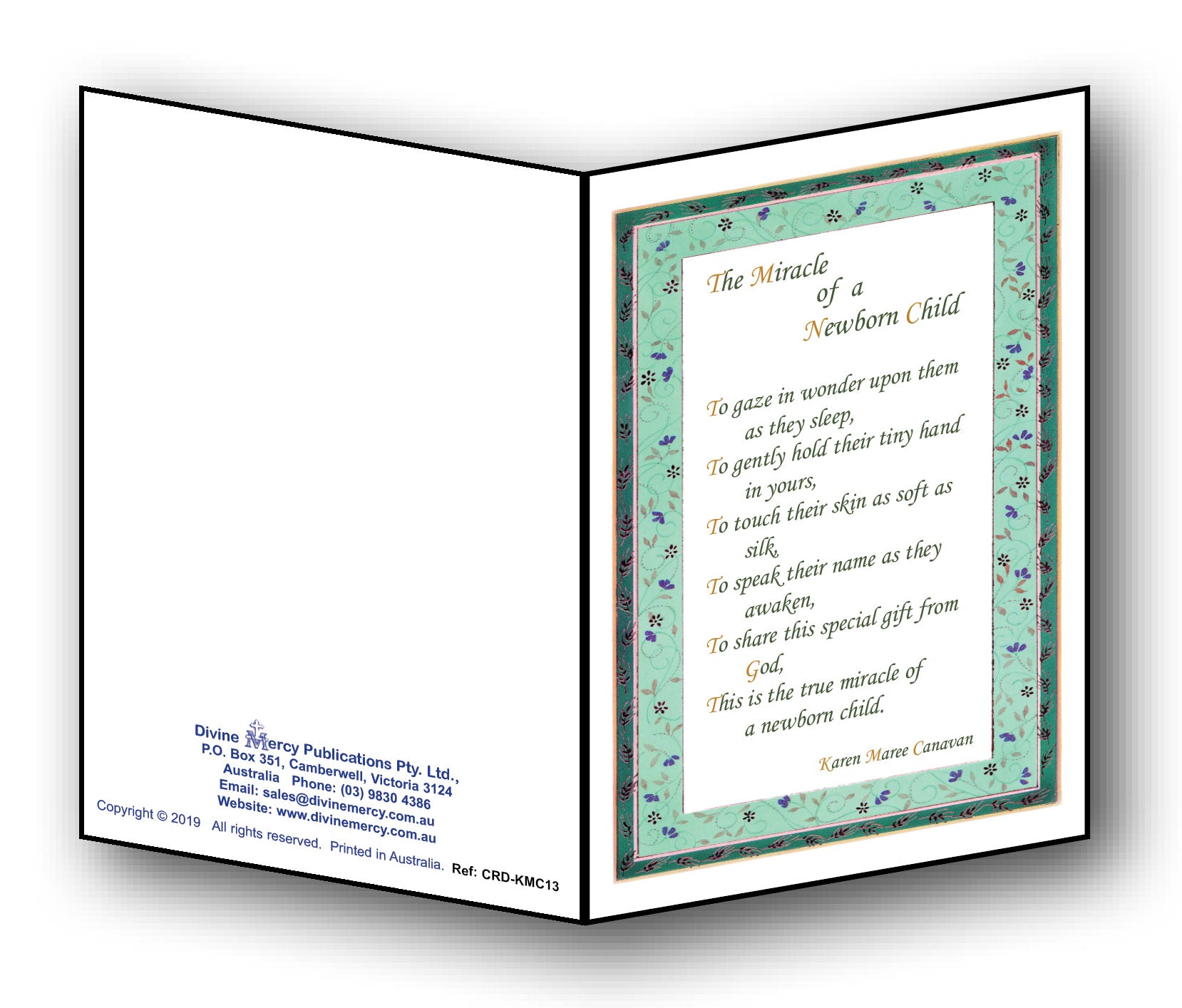 The Miracle of a Newborn Child Greeting Card