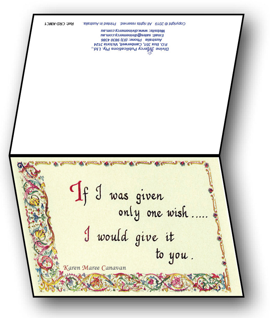 If I was given only one wish ... Greeting Card