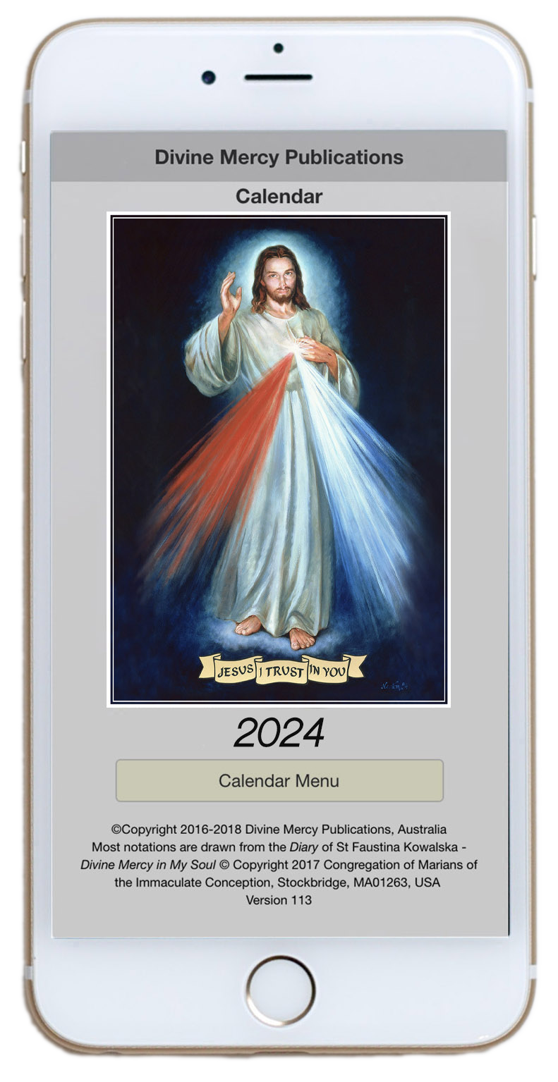 2024 Divine Mercy Calendar App