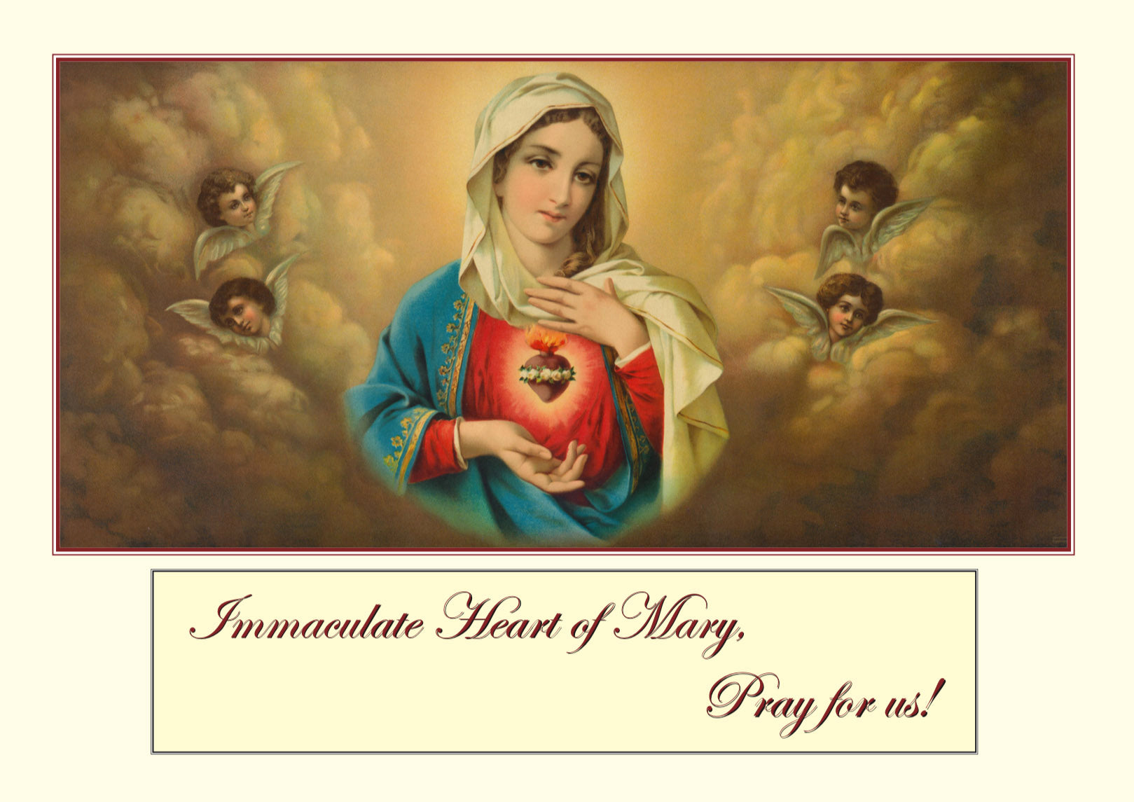 Immaculate Heart of Mary With Angels