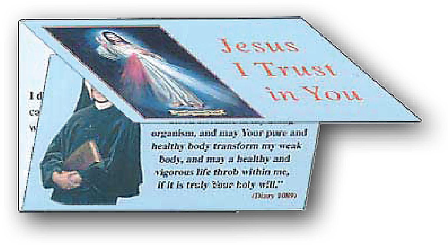 Jesus I Trust in You - Folding wallet-size prayer card