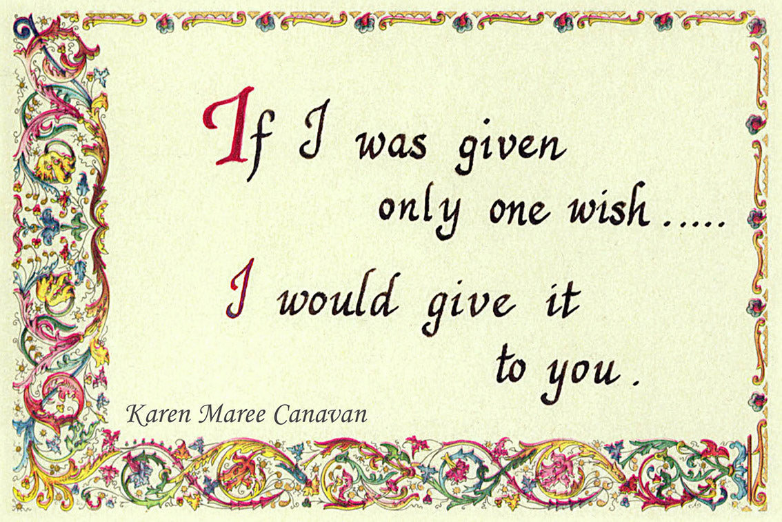 If I was given only one wish ...