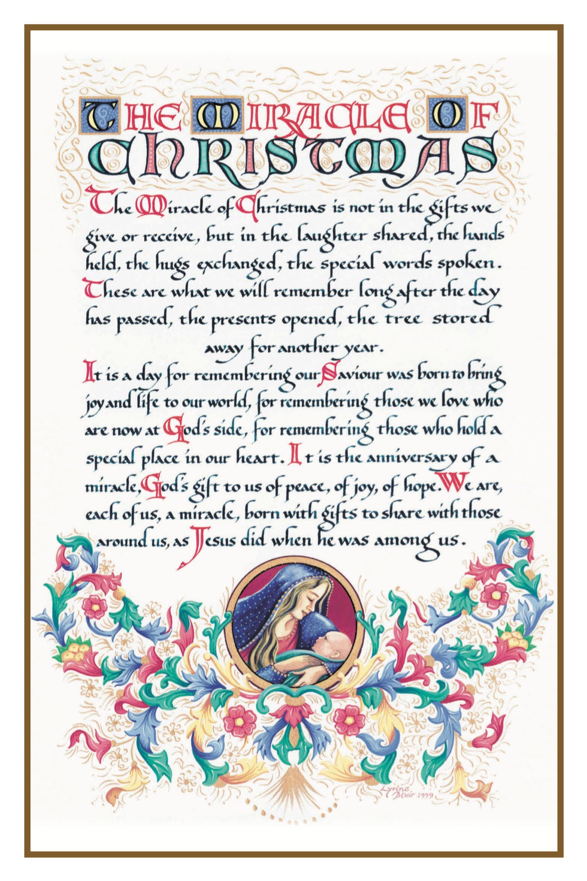The Miracle of Christmas Story Card