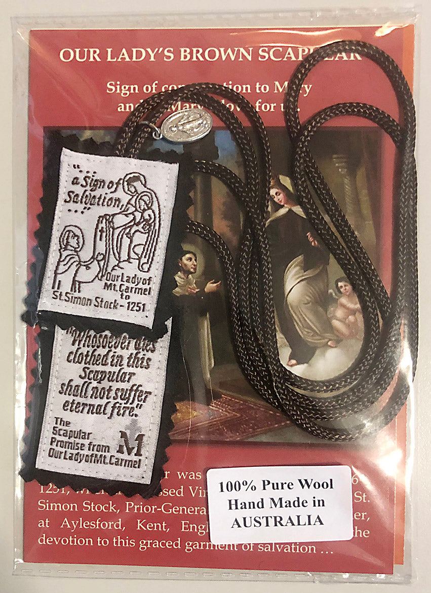 Brown Scapular Pack with Miraculous Medal