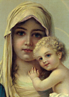Youthful Mary and Baby Jesus