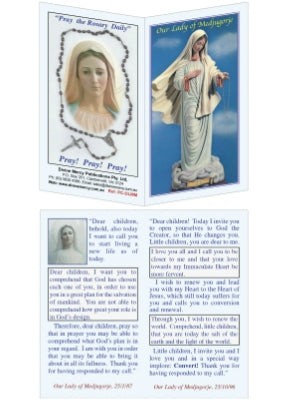 Our Lady of Medjugorje Messages Card