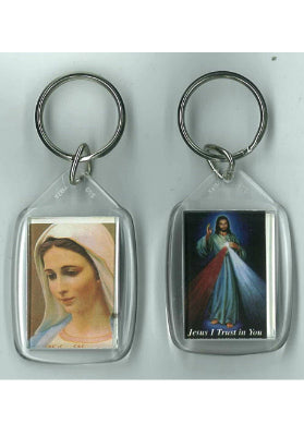 Divine Mercy & Mother of Mercy Keyring