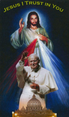 Divine Mercy with Pope John Paul II Magnet