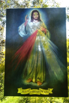 Transparent Divine Mercy Window Adhesive