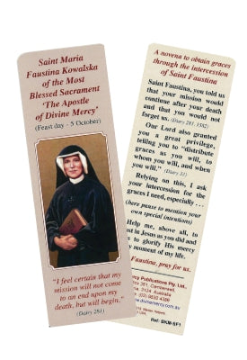 Bookmark - Saint Faustina
