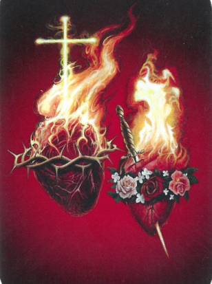 The Two Hearts- Prayer Card