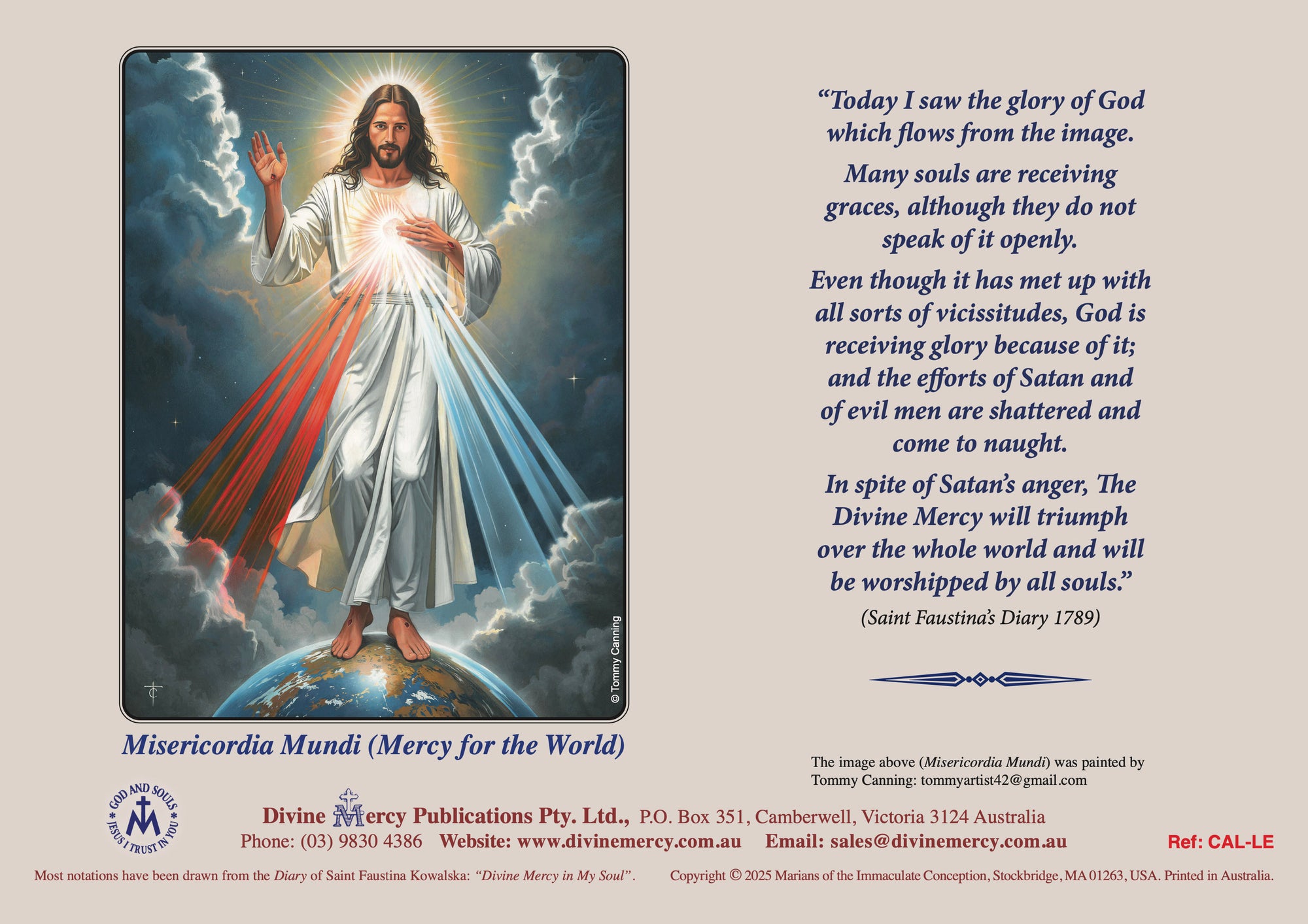 2026 Divine Mercy Calendar (Large Edition)