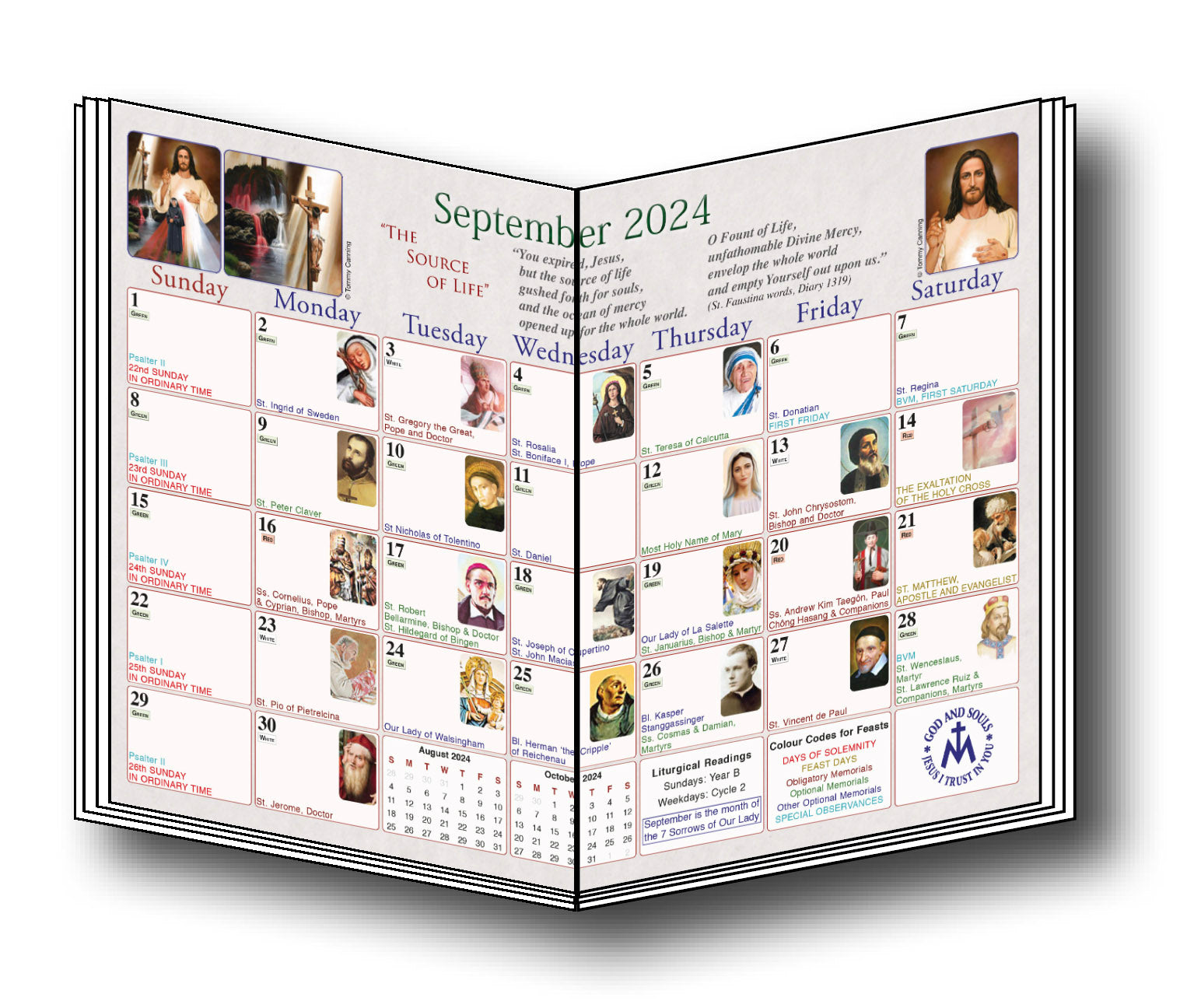 2024 Divine Mercy Pocket Calendar