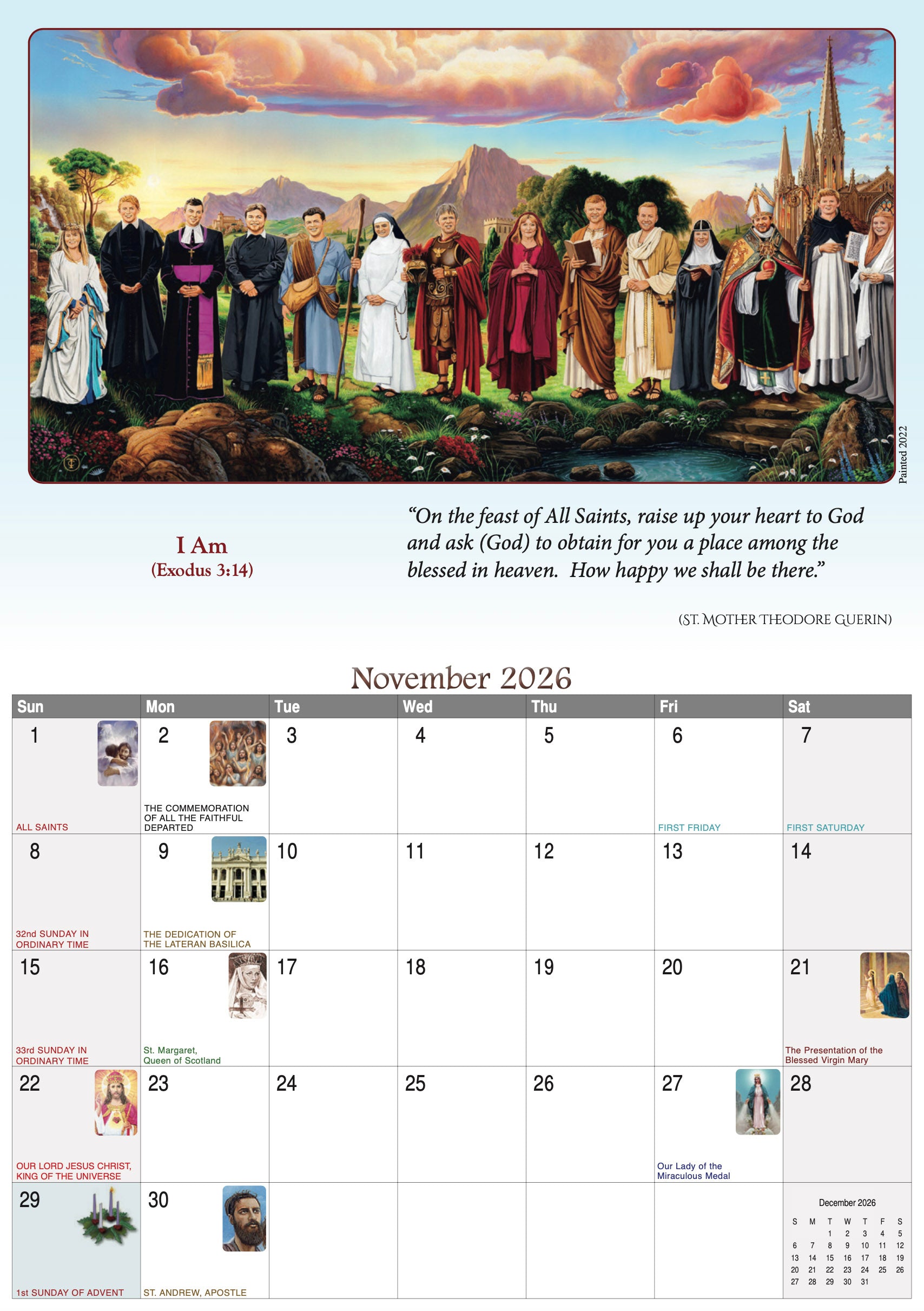 2026 'Graces & Mercy' Tommy Canning Calendar