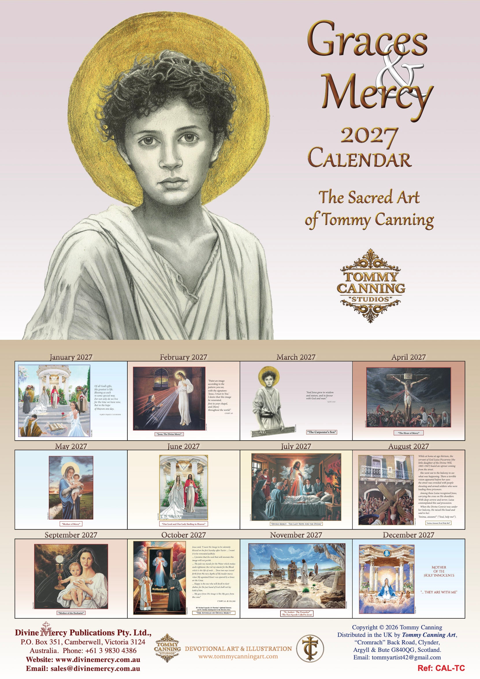 2027 'Graces & Mercy' Tommy Canning Calendar