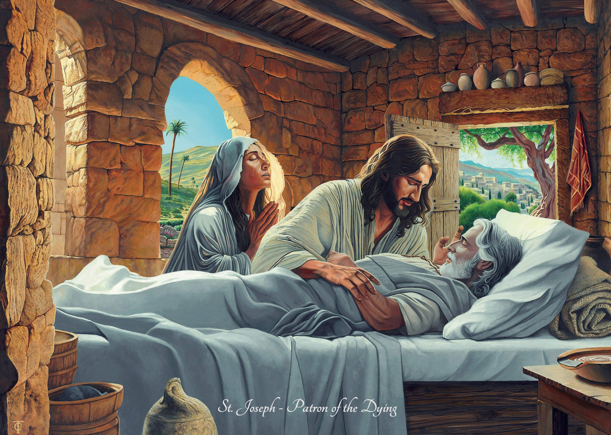 Blank Greeting Card: St. Joseph, Patron of the Dying