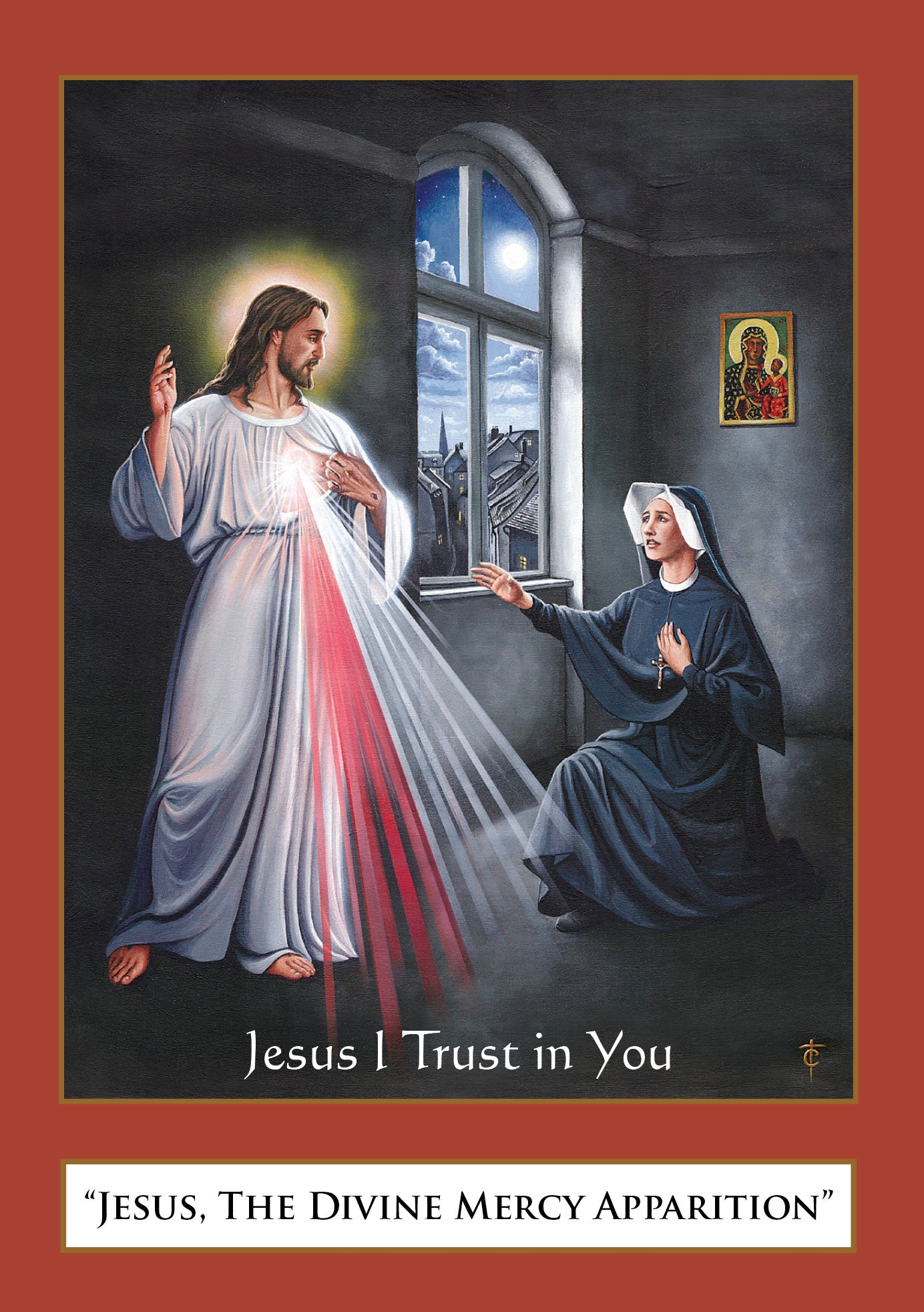 Blank Greeting Card: Jesus, The Divine Mercy Apparition