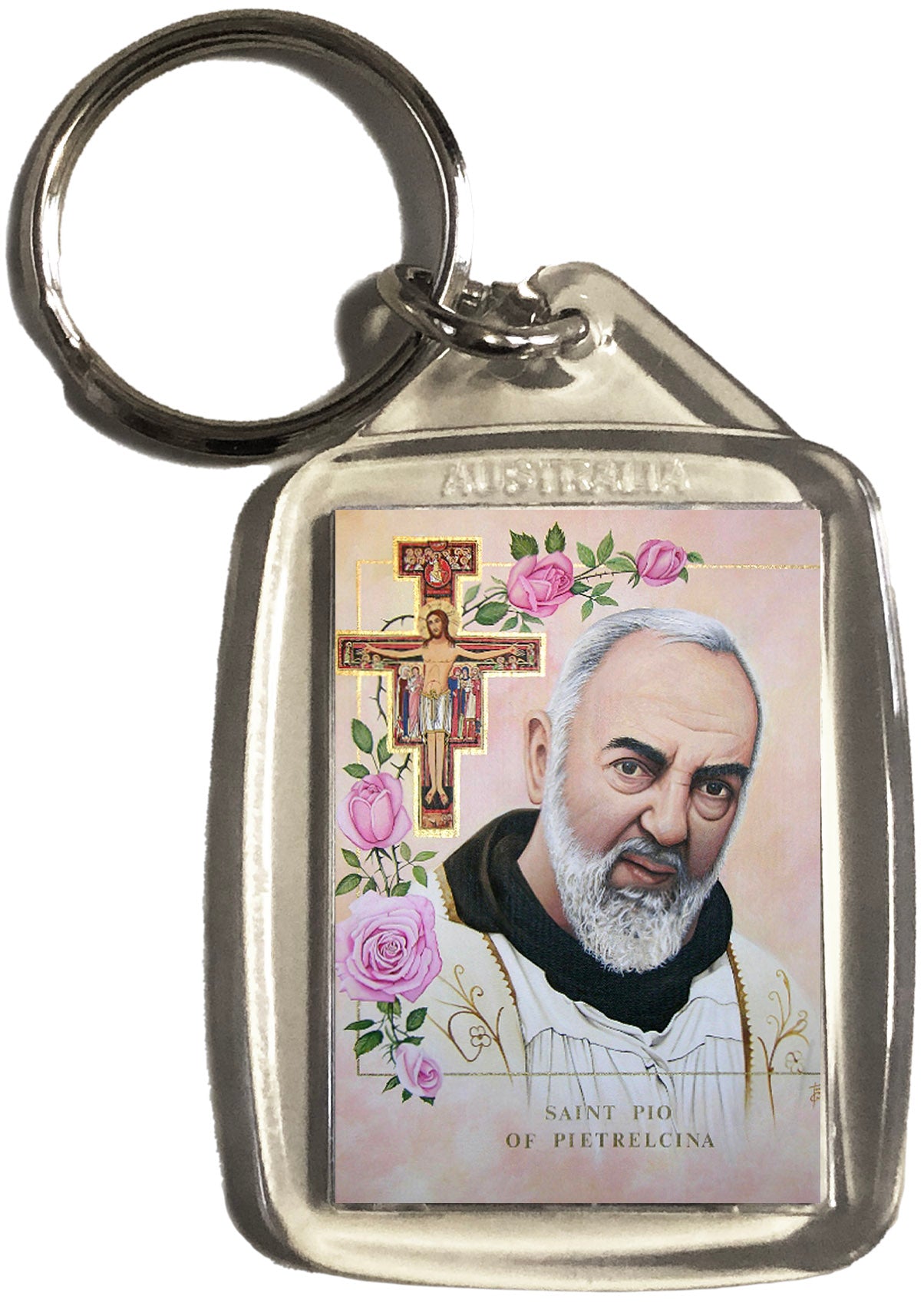 Padre Pio Keyring - Tommy Canning