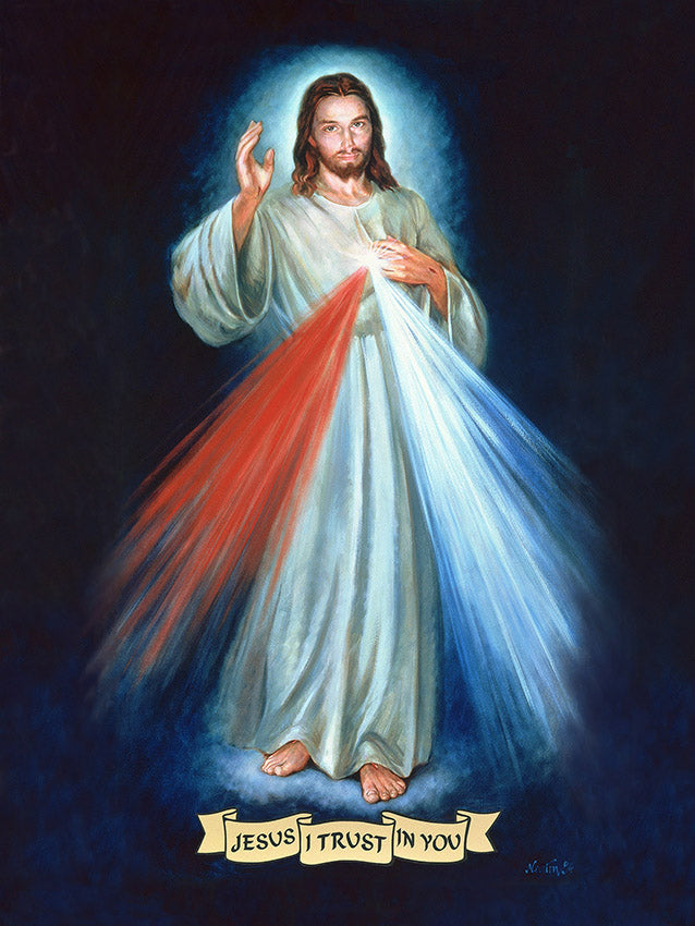 1993 Divine Mercy image by Australian artist Paul Newton