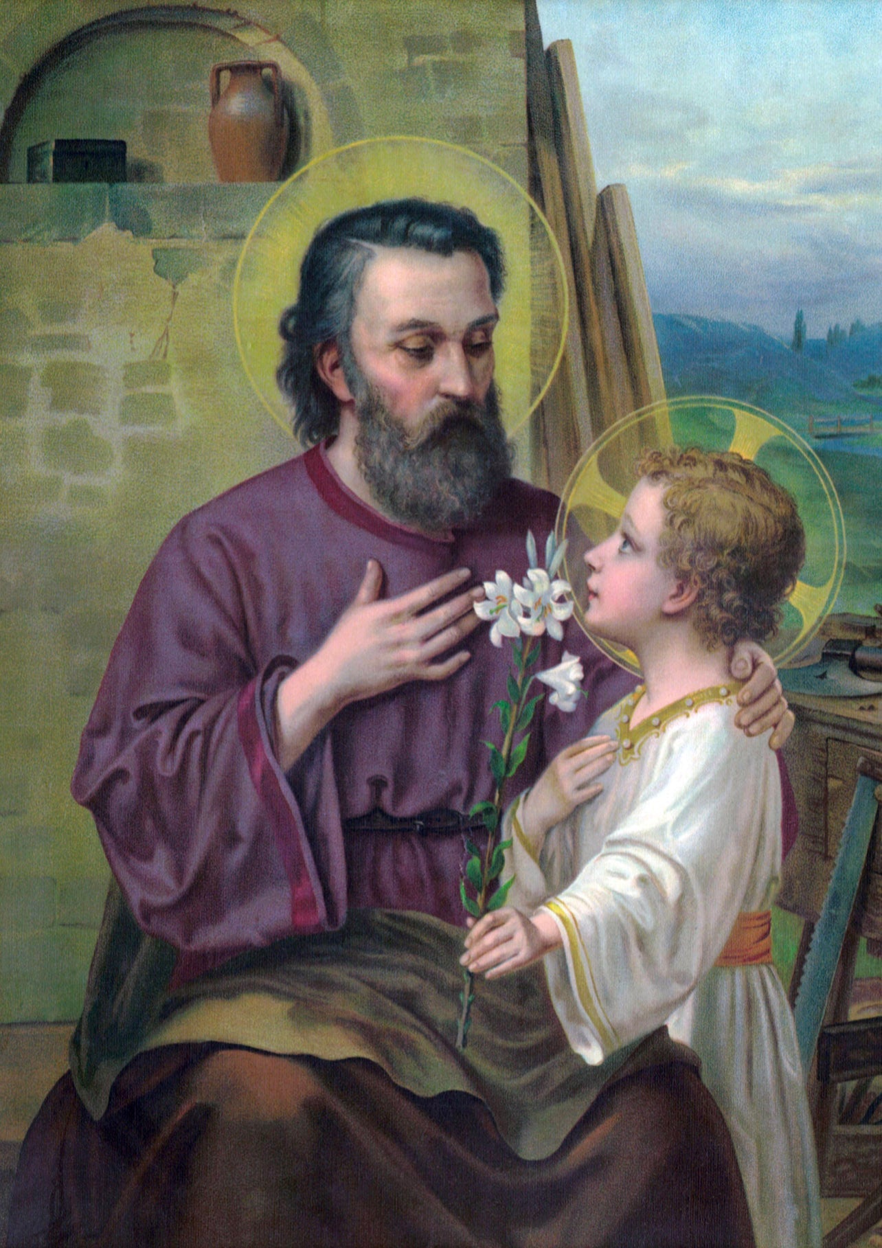 St Joseph with the Child Jesus No.6