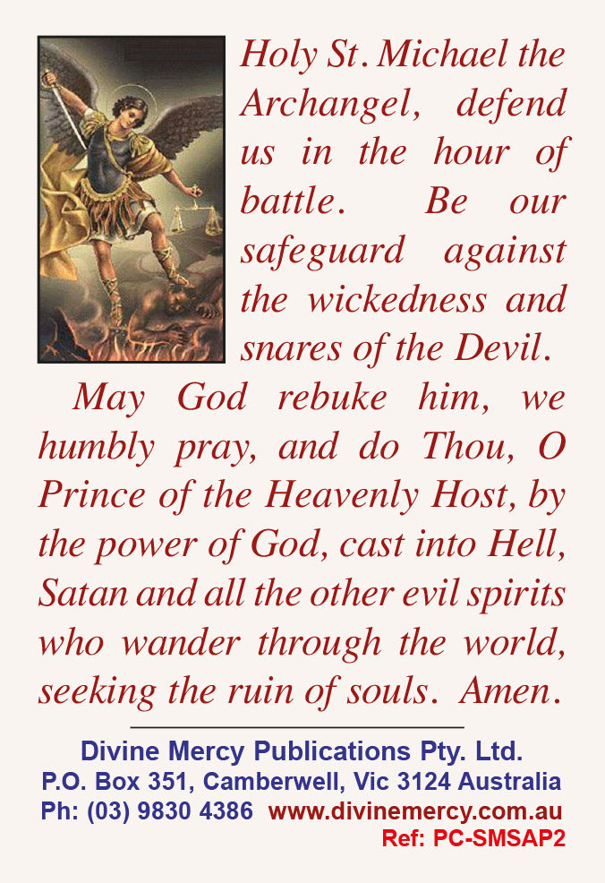 The St. Michael Prayer and the Spiritual Armour Prayer