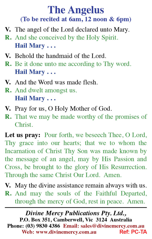 The Angelus Divine Mercy Publications Pty. Ltd