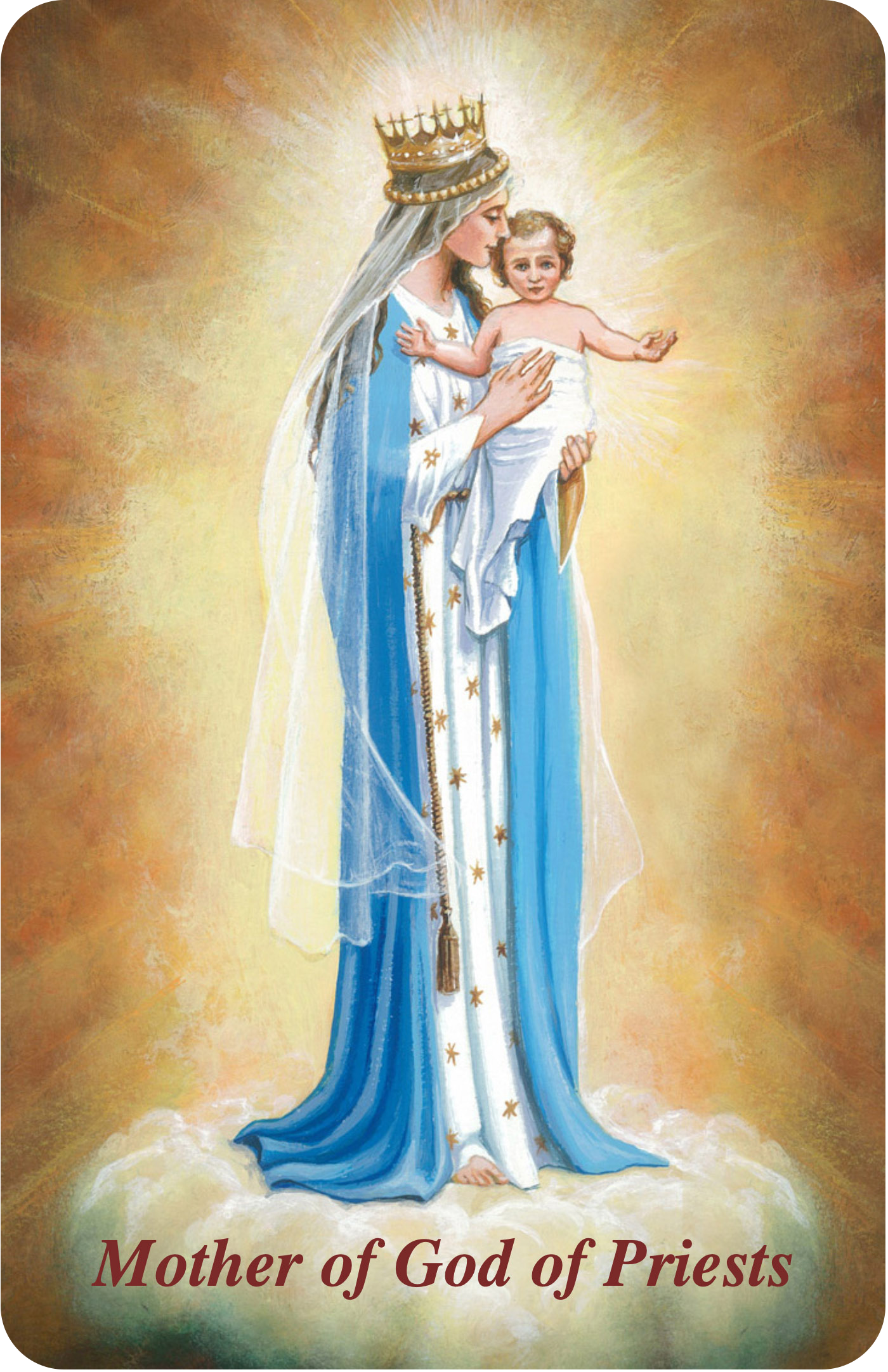Prayercard: Mother of God of Priests (Wallet-size)