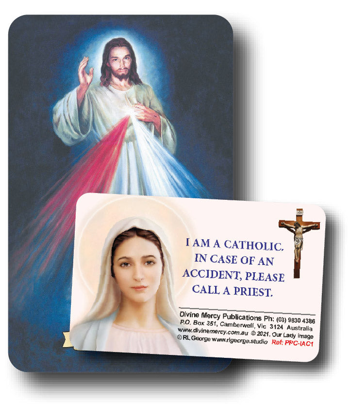 Holy Note Card Wallet-Size Laminated Holy Cards - Divine Mercy Publications Pty. Ltd.