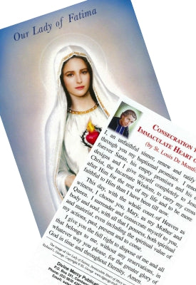 Consecration to the Immaculate Heart of Mary Prayer Card - Divine Mercy ...