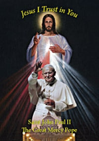 St John Paul II with Divine Mercy (by Tommy Canning)