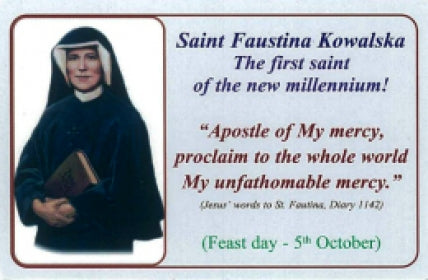 Saint Faustina Wallet Card