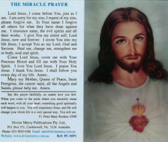 The Miracle Prayer - Laminated - Divine Mercy Publications Pty. Ltd.