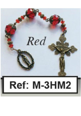 Three Hail Mary Devotion Chaplet (Red)