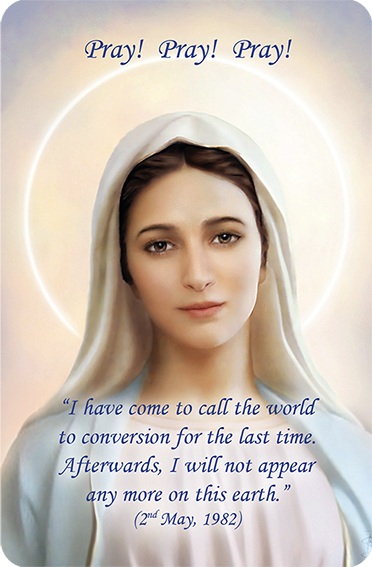 Our Lady of Tihaljina Plastic Prayer Card