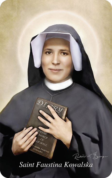 Novena to Obtain Graces Through the Intercession of St. Faustina Plastic Card