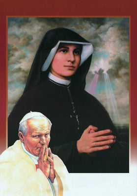 Saint Faustina with St John Paul II