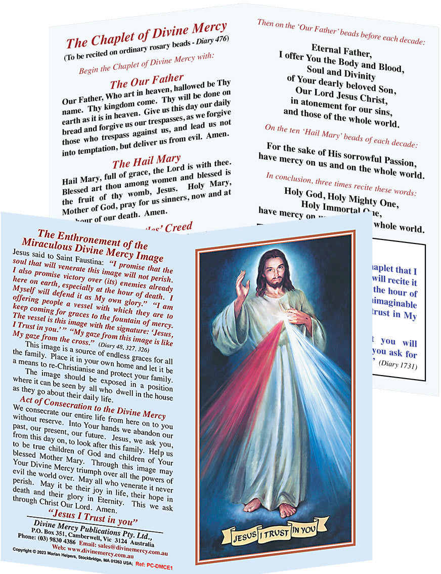 Divine Mercy Chaplet with The Enthronement of the Miraculous Divine Mercy Image