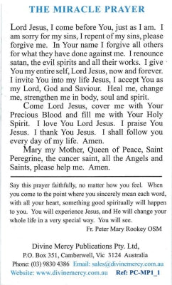 The Miracle Prayer - Divine Mercy Publications Pty. Ltd.