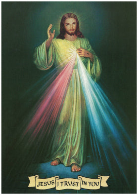 Divine Mercy image - Green